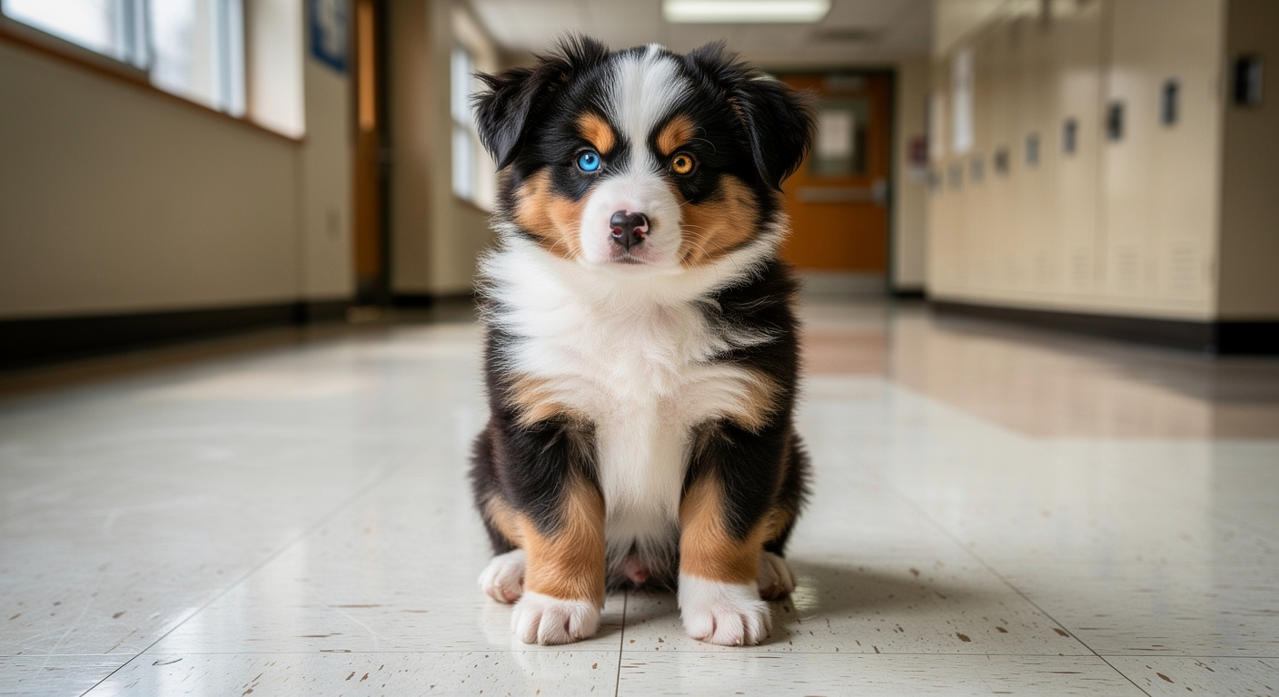 Colmar, le chiot mascotte qui apaise les élèves d’un collège